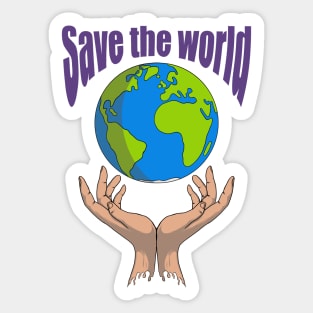 Save the world Sticker